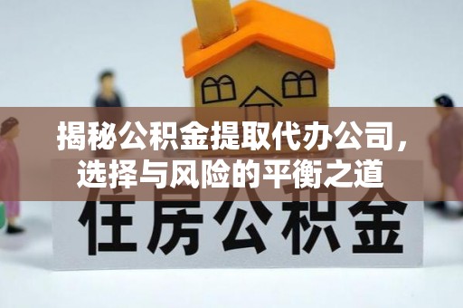 修武揭秘公积金提取代办公司，选择与风险的平衡之道