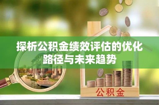 修武探析公积金绩效评估的优化路径与未来趋势