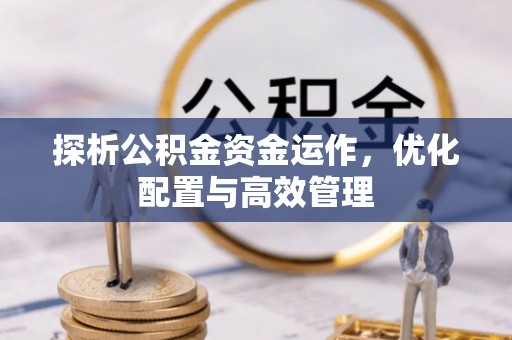 修武探析公积金资金运作，优化配置与高效管理